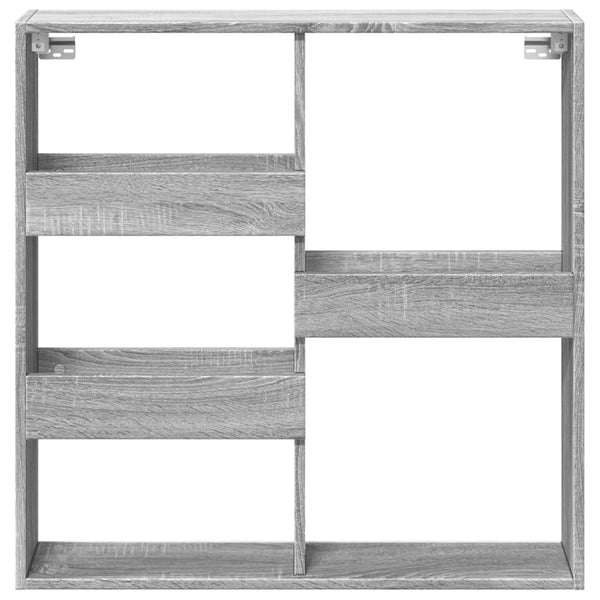 Grauer Wandschrank Tabitha 80x15x80cm (Holz)