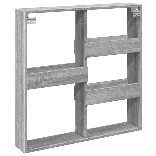 Grauer Wandschrank Tabitha 80x15x80cm (Holz)