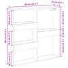Alter Wandschrank Tabitha 80x15x80cm (Holz)
