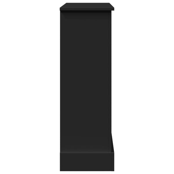Musta takkakehys Trei 90x30x90cm (puinen)