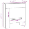 Grauer Kaminsims Af 81x18x82cm (Holz)