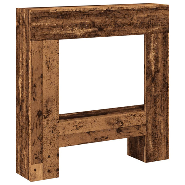 Kaminrahmen aus Altholz 81x18x82cm (Holz)