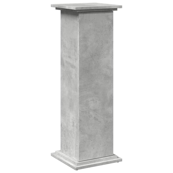 Favian Präsentationsständer in Grau mit Stauraum 31x30x90cm (Holz)