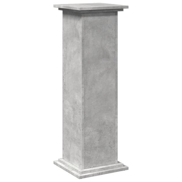 Favian Präsentationsständer in Grau mit Stauraum 31x30x90cm (Holz)