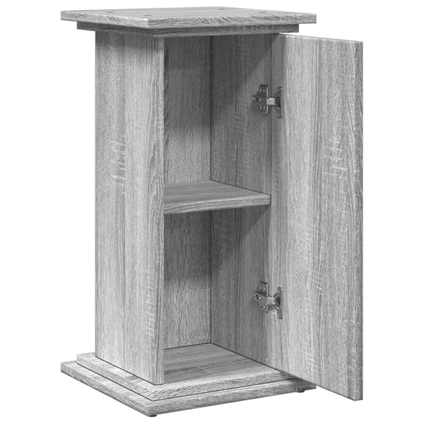 Favian Präsentationsregal, Grau, Stauraum 31x30x60cm (Holz)