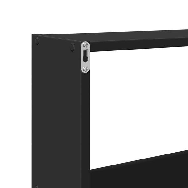 Schwarzer Wandschrank Friedrich 158x18x53cm (Holz)