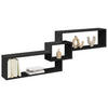 Schwarzer Wandschrank Friedrich 158x18x53cm (Holz)