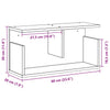 Weißer Hängeschrank Kristine 60x20x30cm (Holz)