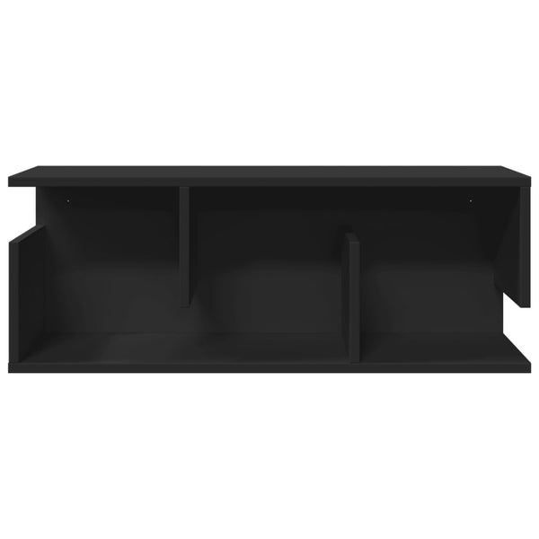 Wandschrank Kristine, schwarz, 80x20x30cm (Holz)