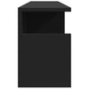 Wandschrank Kristine, schwarz, 80x20x30cm (Holz)