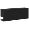 Wandschrank Kristine, schwarz, 80x20x30cm (Holz)