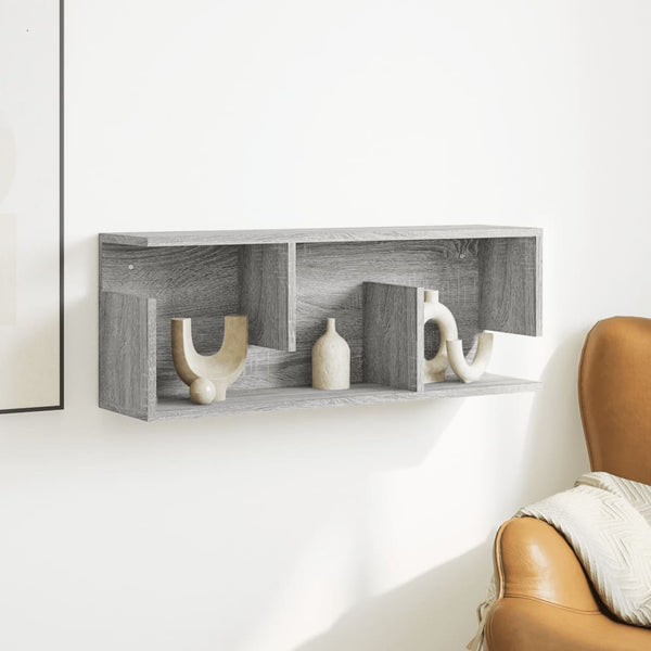 Grauer Hängeschrank Kristine 80x20x30cm (Sonoma Holz)