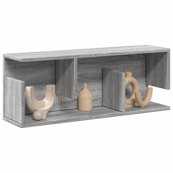 Grauer Hängeschrank Kristine 80x20x30cm (Sonoma Holz)