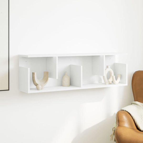 Weißer Wandschrank Kristine 100x20x30cm (Holz)