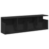 Schwarzer Wandschrank Kristine 100x20x30cm (Holz)