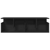 Schwarzer Wandschrank Kristine 100x20x30cm (Holz)