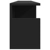 Schwarzer Wandschrank Kristine 100x20x30cm (Holz)