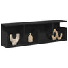 Schwarzer Wandschrank Kristine 100x20x30cm (Holz)