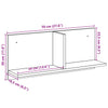 Weißer Wandschrank Nelo 70x16,5x30cm (Holz)