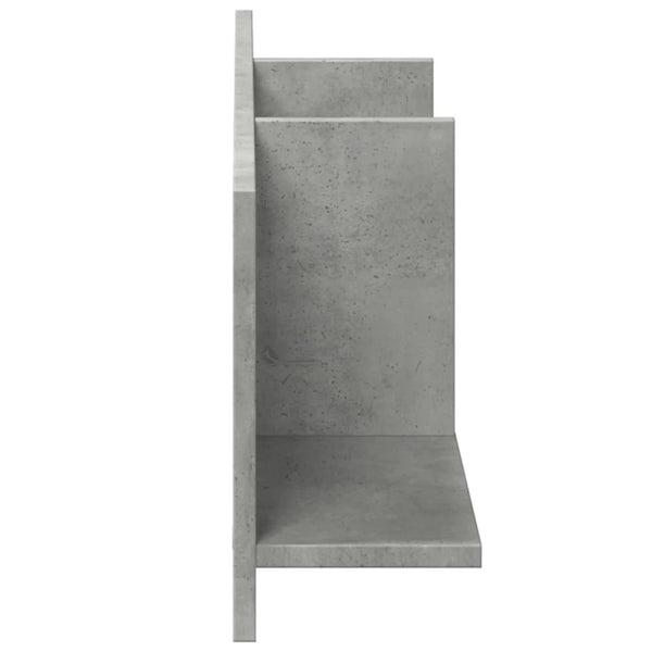 Betongrauer Wandschrank Nelo 100x16,5x30cm (Holz)