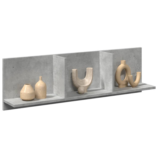 Betongrauer Wandschrank Nelo 100x16,5x30cm (Holz)