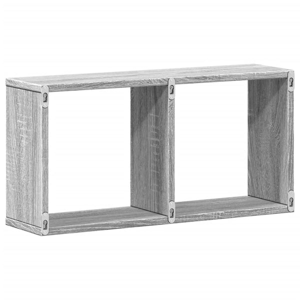 Grauer Poenaru Wandschrank 60x16x30cm (Sonoma Holzoptik)