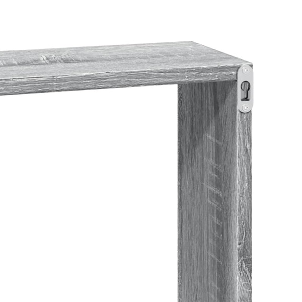 Grauer Poenaru Wandschrank 60x16x30cm (Sonoma Holzoptik)