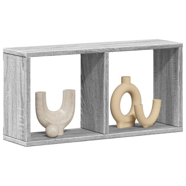 Grauer Poenaru Wandschrank 60x16x30cm (Sonoma Holzoptik)