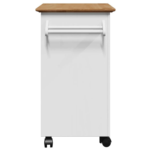 Weißer und brauner Küchenwagen bodo Valcea 72x45x80cm