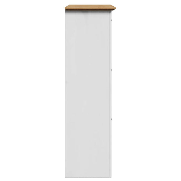 Schuhregal Bodo Raul in Weiß und Braun, 80x35x118cm