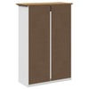 Schuhregal Bodo Raul in Weiß und Braun, 80x35x118cm