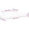 Schwebende Regale 80x23,5x4cm Amable (2 Stück Holz)