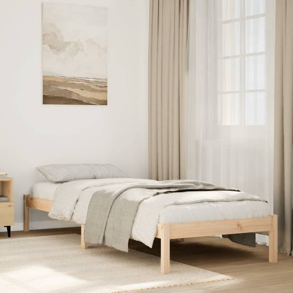 Bettgestell extra lang ohne Matratze Tomiris 90x210cm (Kiefer)