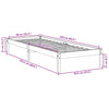Bettgestell extra lang ohne Matratze Tomiris 90x220cm (Kiefer)
