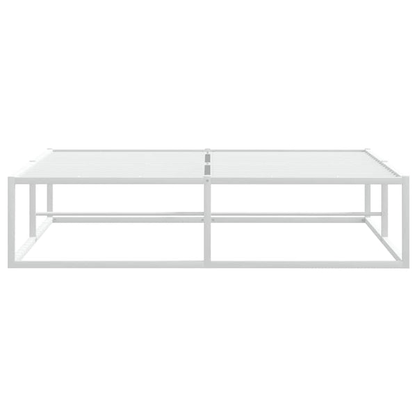 Weißes Bettgestell ohne Matratze Hamza 140x200cm (Metall)