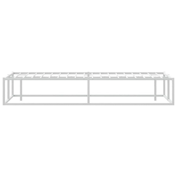 Weißes Bettgestell ohne Matratze Hamza 140x200cm (Metall)