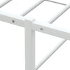 Weißes Bettgestell ohne Matratze Hamza 140x200cm (Metall)