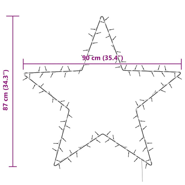 Warmweiße Weihnachtsbeleuchtung Star Silhouette Breana 115 LEDs