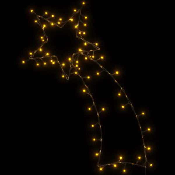 Warmweiße Weihnachtsbeleuchtung Sternschnuppe Silhouette Dalica 80 LEDs