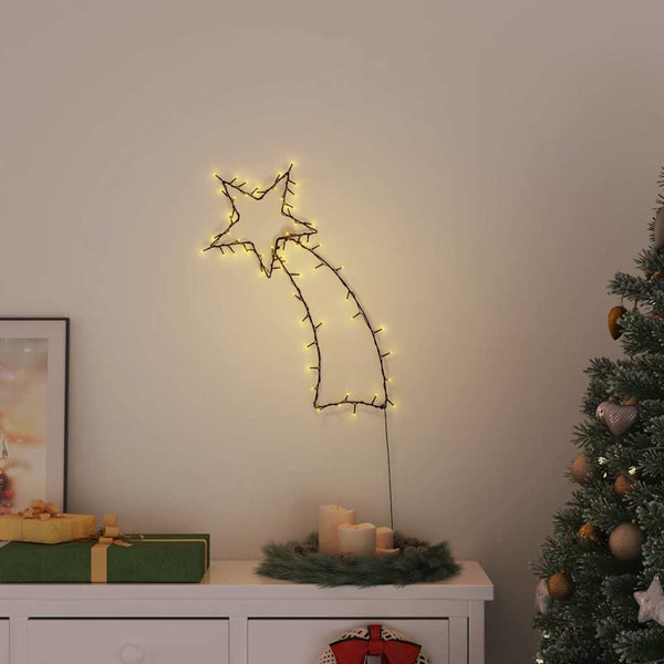 Warmweiße Weihnachtsbeleuchtung Sternschnuppe Silhouette Dalica 80 LEDs