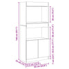 Räuchereichenschrank Talpau 63x33x140cm (Holz)