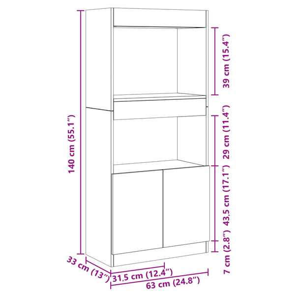 Alter Holzschrank Talpau 63x33x140cm (Holz)