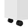 Weißer schmaler Badschrank auf Rollen Rachel (Holz)