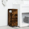 Räuchereiche schmaler Badezimmerschrank Rachel (mit Rollen, Holz)