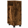 Räuchereiche schmaler Badezimmerschrank Rachel (mit Rollen, Holz)