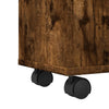 Räuchereiche schmaler Badezimmerschrank Rachel (mit Rollen, Holz)