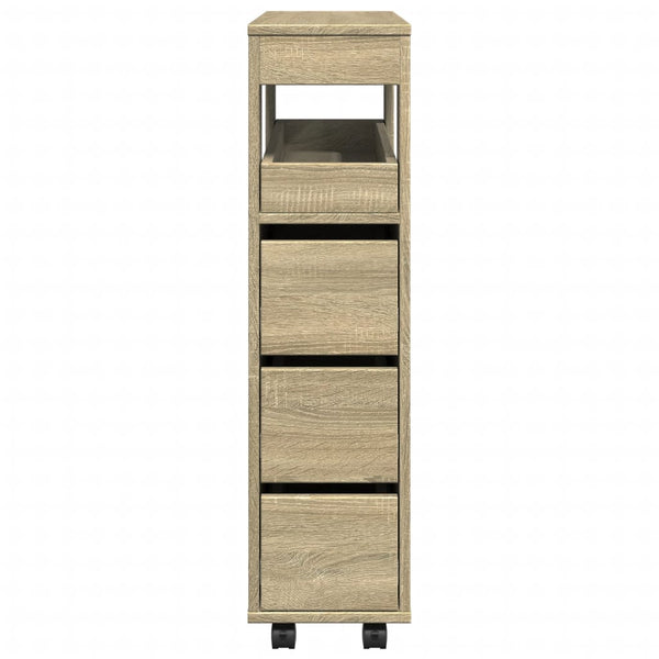 Sonoma-Eiche, schmaler Badschrank auf Rollen Despau (Holz)