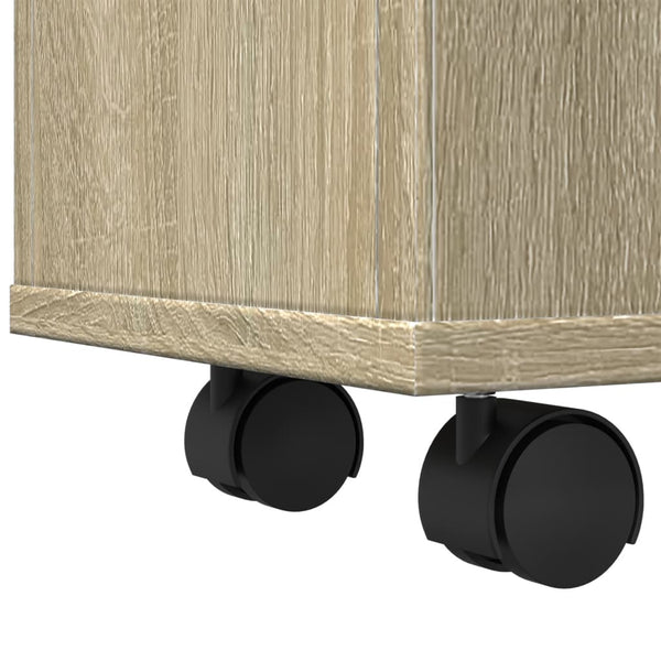 Sonoma-Eiche, schmaler Badschrank auf Rollen Despau (Holz)