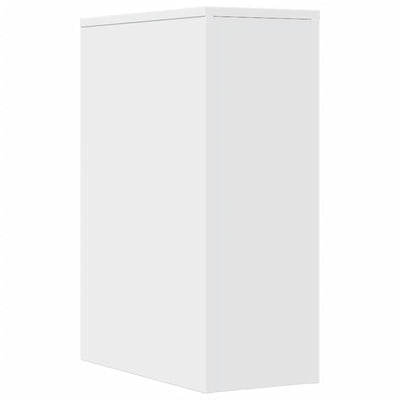 Weißer schmaler Badezimmerschrank auf Rollen Draghici (Holz)