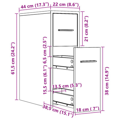 Weißer schmaler Badezimmerschrank auf Rollen Draghici (Holz)